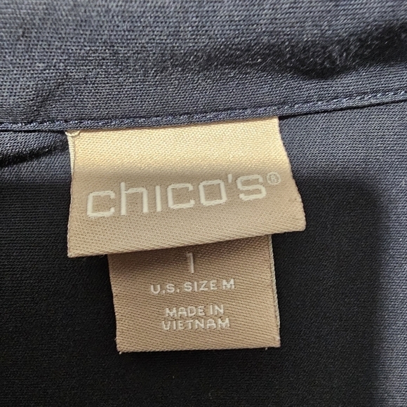 Chico's 3/4 sleeves button down 100% cotton blouse - Picture 3 of 4